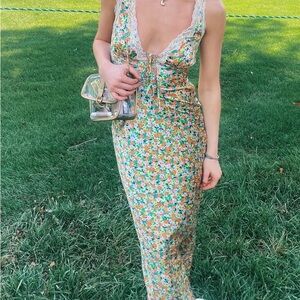 Wild Fable Multicolor Floral Lace Maxi Dress